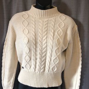 Helly Hansen Women’s Cream Cable Mock neck sweater